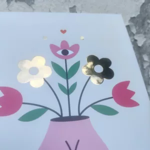 Affichette grande carte A5 - Fesses en fleurs – Image 2