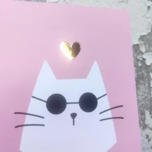 Affichette grande carte A5 - Gros chat – Image 2