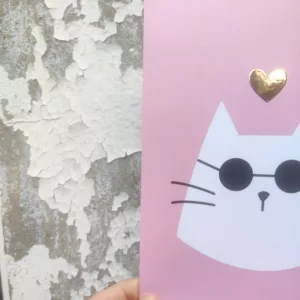 Affichette grande carte A5 - Gros chat – Image 4