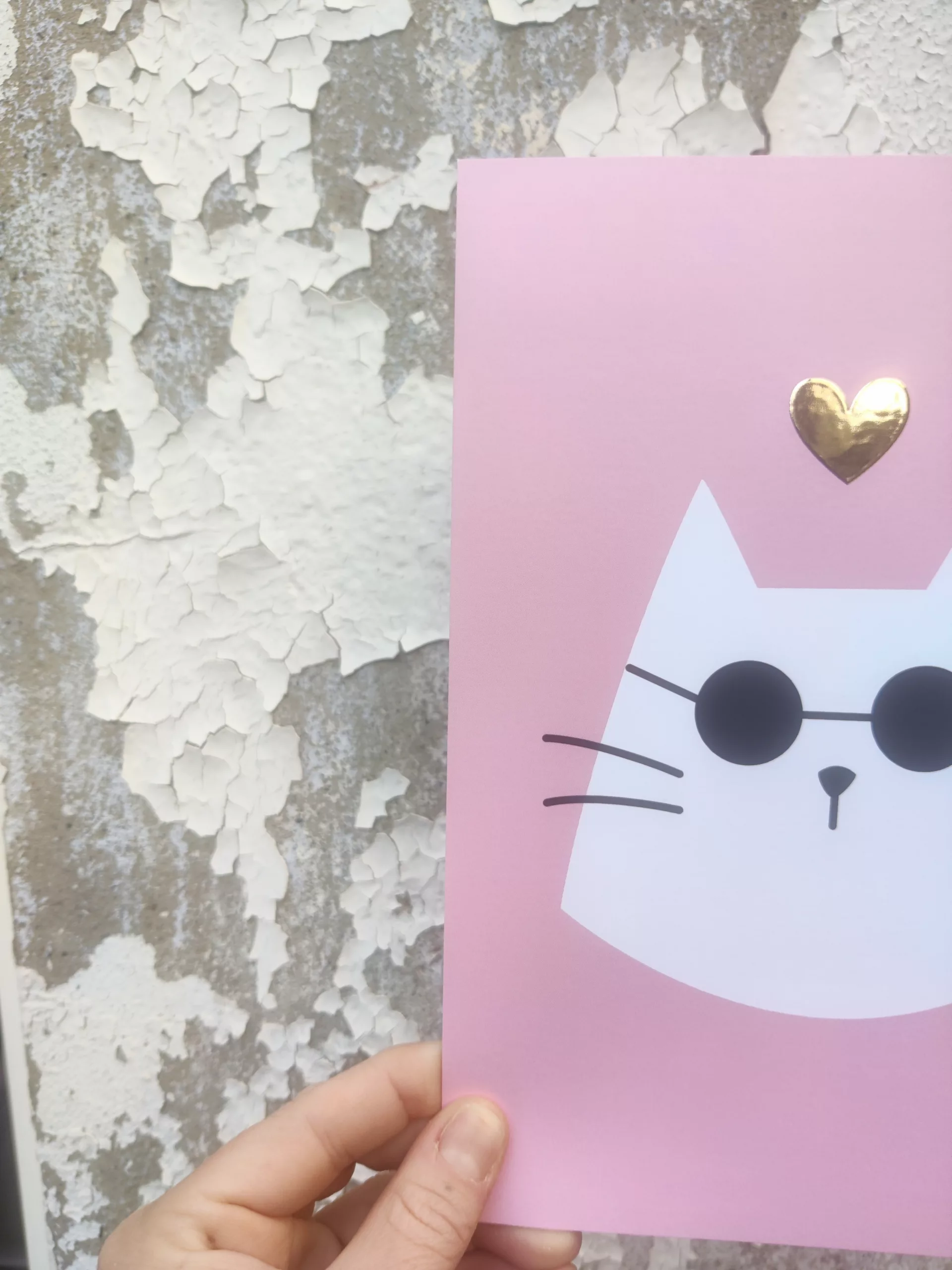 Affichette grande carte A5 - Gros chat – Image 4