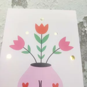 Affichette grande carte A5 - boobs fleuris – Image 3