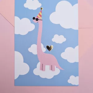 Carte postale - Dino en fête – Image 2