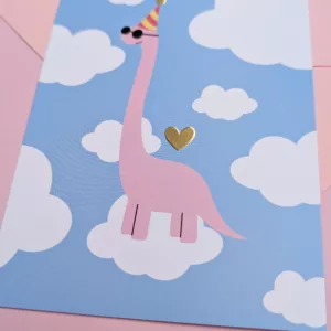 Carte postale - Dino en fête – Image 3