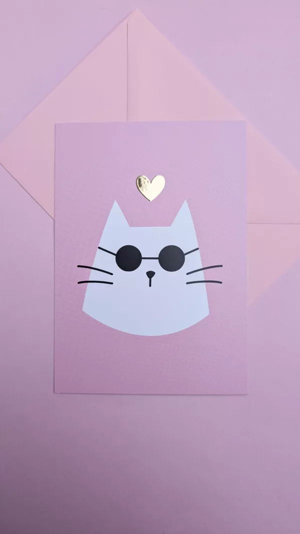 Carte postale - Chat du soleil