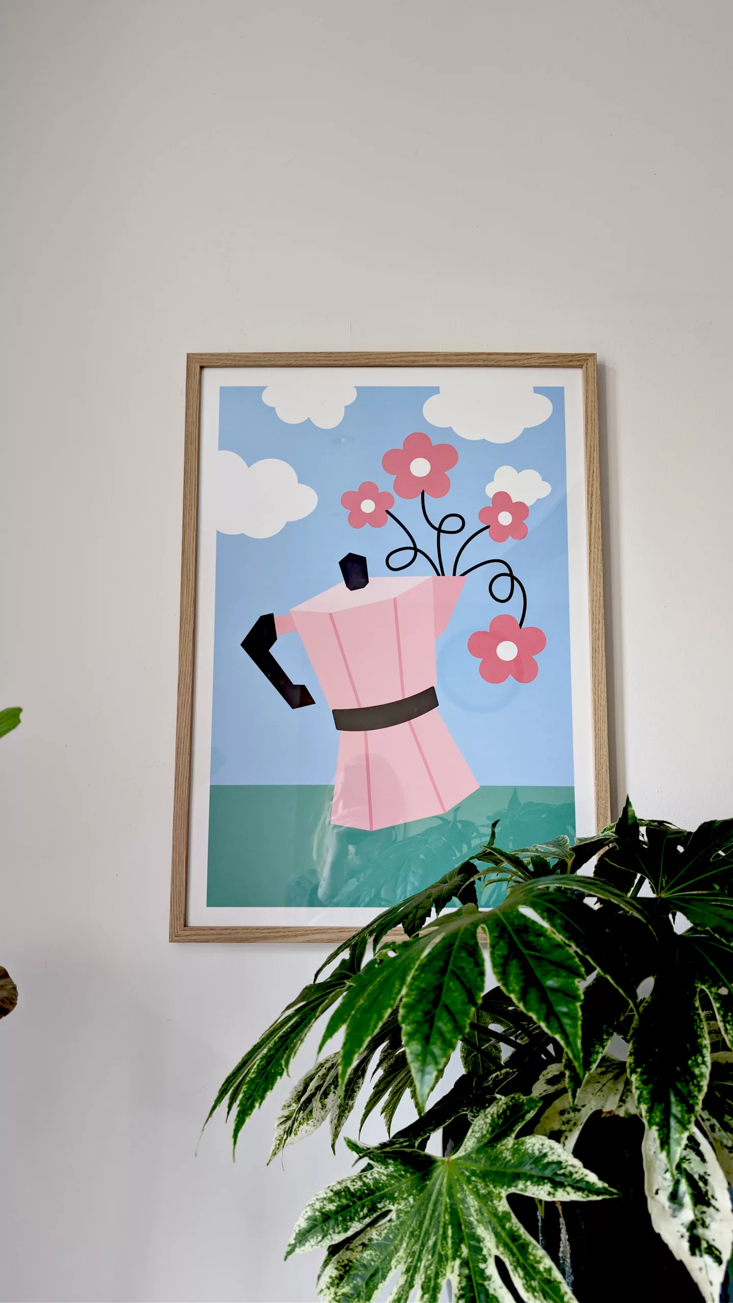 Affiche Cafetière fleurie – Image 1
