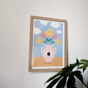 Affiche fleurs sous surveillance – Image 1