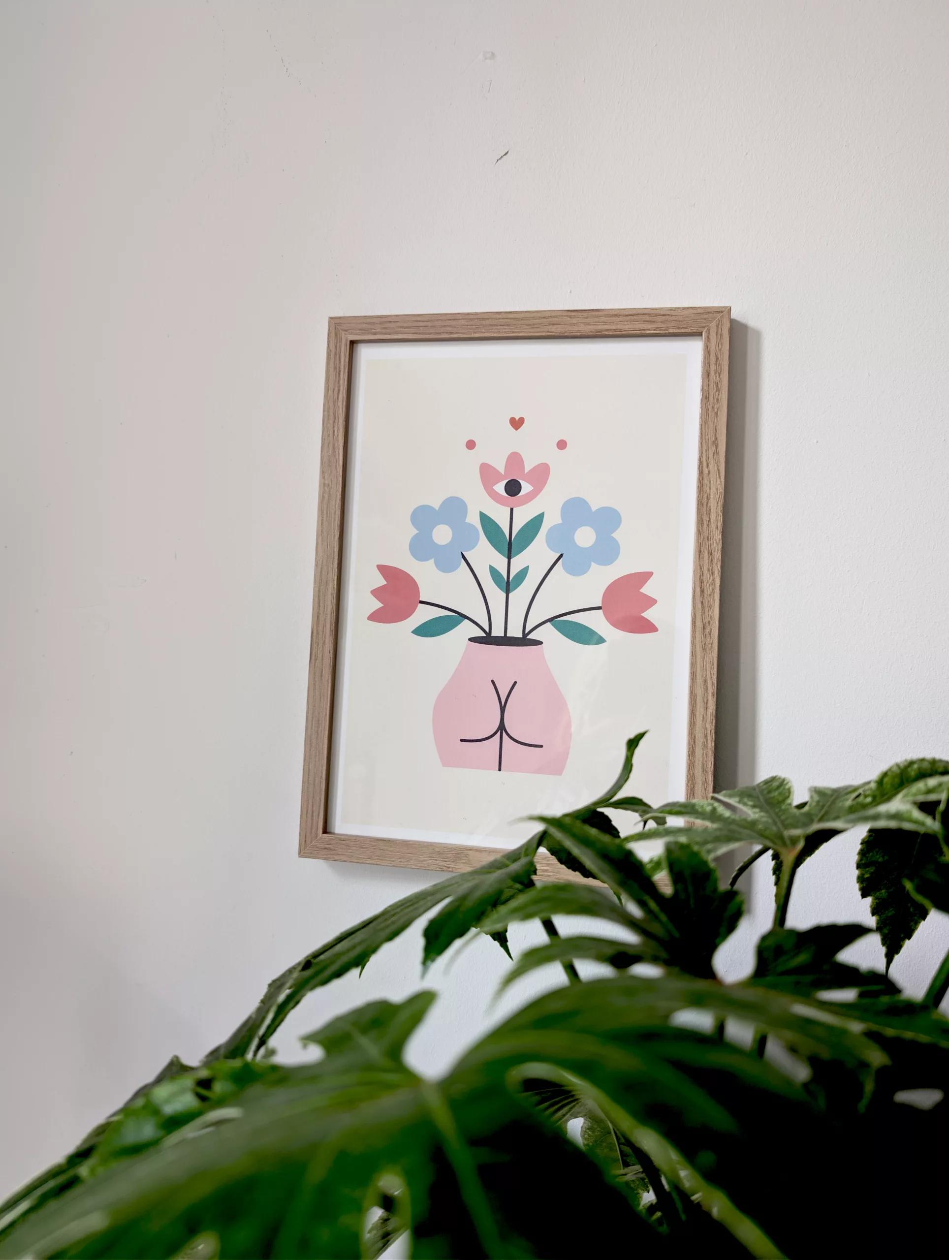 Affiche vase fesses fleuries – Image 1