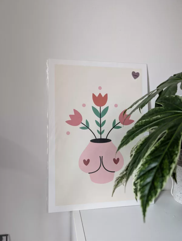 Affiche vase Boobs