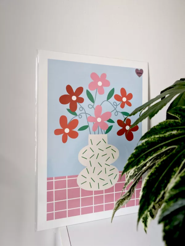 Affiche fleurs en folie