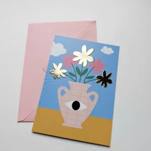 Carte postale - fleurs sous surveillance – Image 1