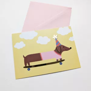 Carte postale - Teckel en skate – Image 1