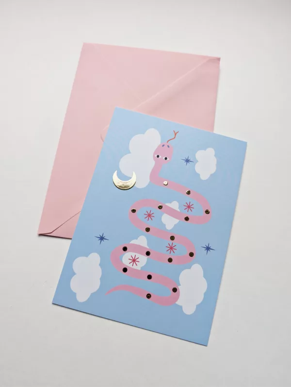 Carte postale - Serpent vicieux